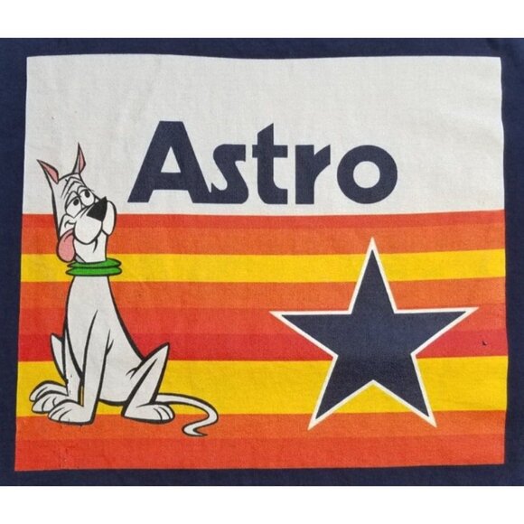 Astro Dog Graphic Houston Astros Gildan Short Sleeve Blue Tee Shirt Men's 5XL - Picture 2 of 16